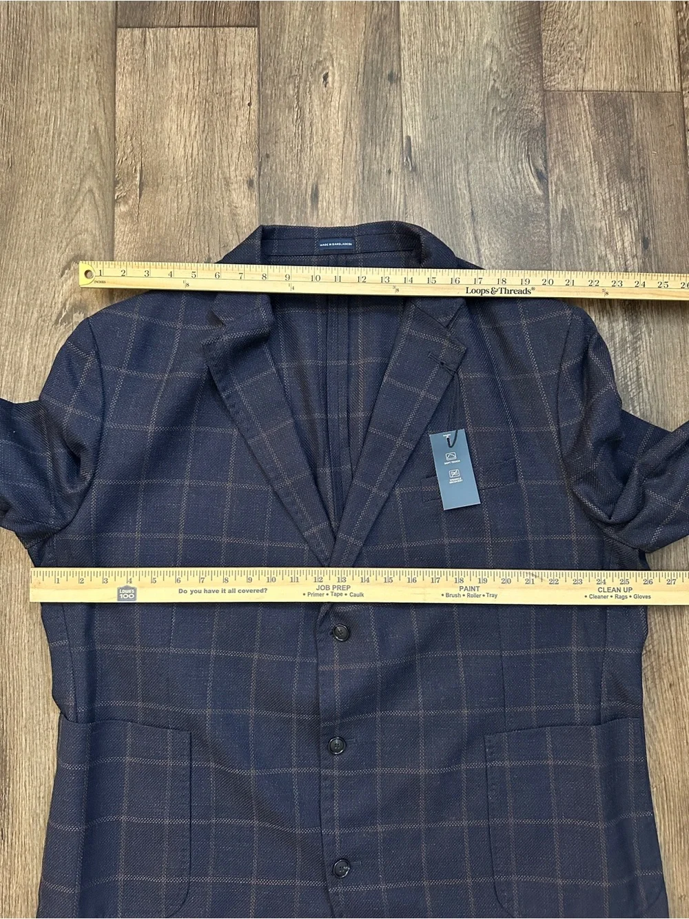 Stafford 60% Wool 40% Cotton Classic Fit Sport Coat Blazer Men’s 52 R Navy
